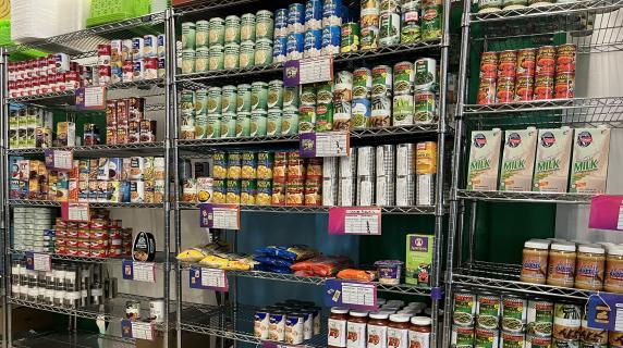 a well-stocked food pantry