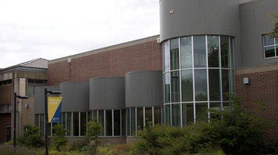 Northwest view of building 19, where the Computer Information Technology Office is located