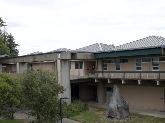 West view of building 11, where the Art Division Office is located